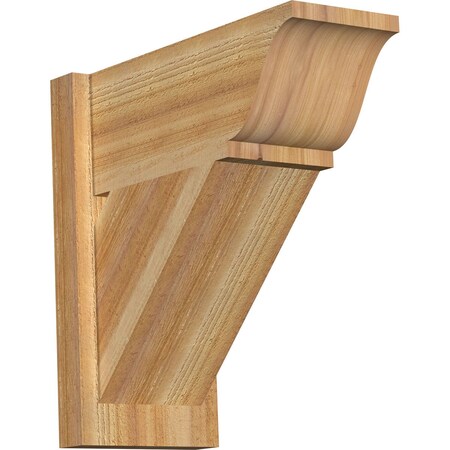 Ekena Millwork Traditional Rough Sawn Traditional Outlooker, Western Red Cedar, 8"W x 18"D x 18"H OUT08X18X18TRA01RWR